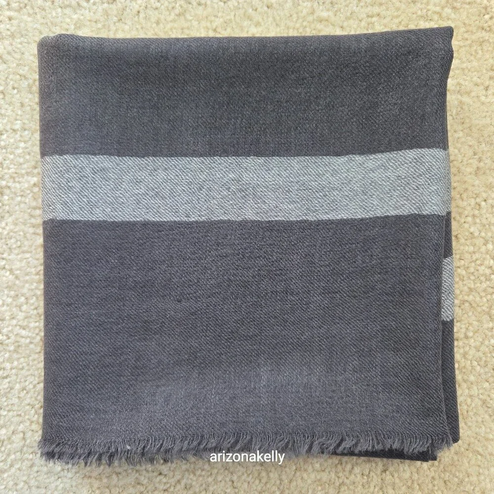NWOT Beck Sondergaard Wool Scarf Grey Plaid